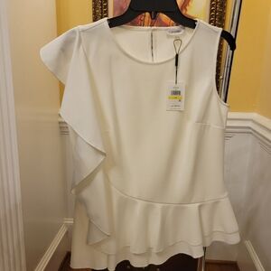Elegant Calvin Klein nWhite Women's Top